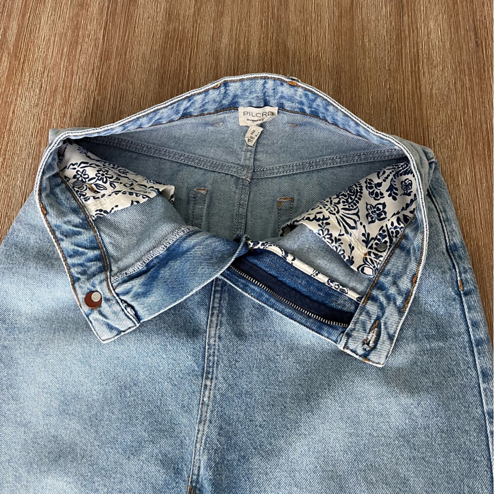 Pilcro from Anthropologie, Madi front-slit denim skirt, Endless summer wash, 4 - Picture 13 of 16